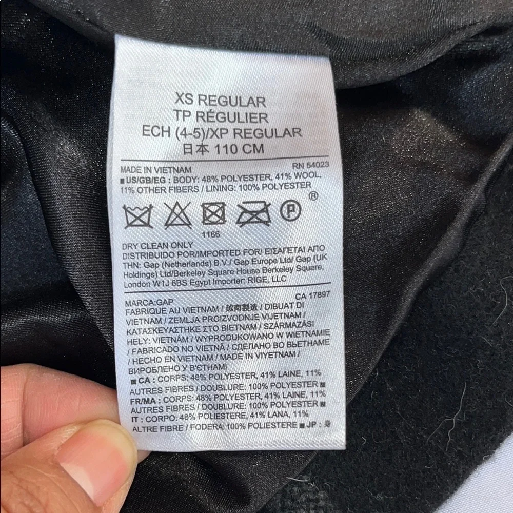 GAP Black and Gray Hooded Cape with A-line Silhouette